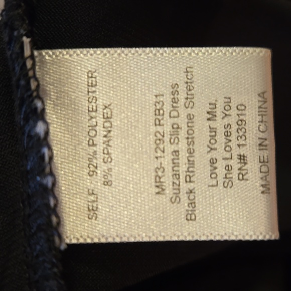 Show Me Your MuMu Black/Silver Embelisshed Suzanna Mini Dress Size Large - Picture 3 of 8